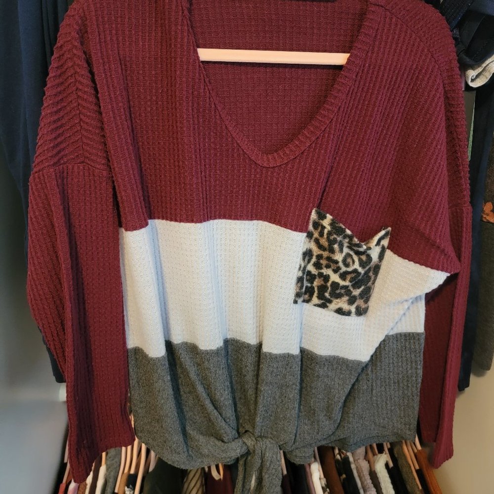 Boutique Block Color Sweater